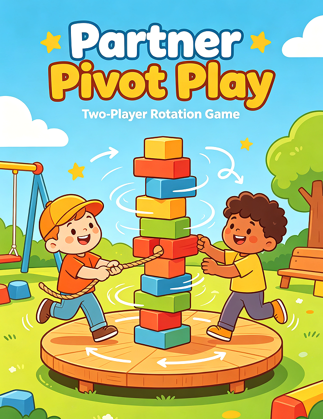 10.1 Partner Pivot Play Two-Player Rotation Game - Image 1