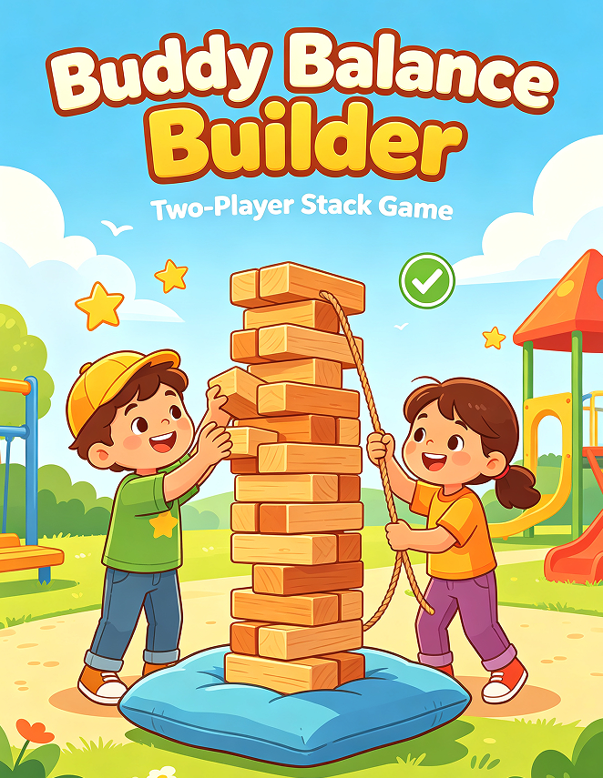 14.1 Buddy Balance Builder Two-Player Stack Game - Image 1