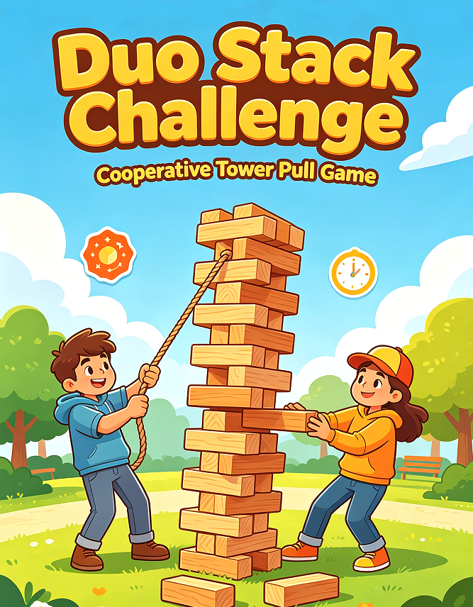 2.1 Duo Stack Challenge Cooperative Tower Pull Game - Image 1