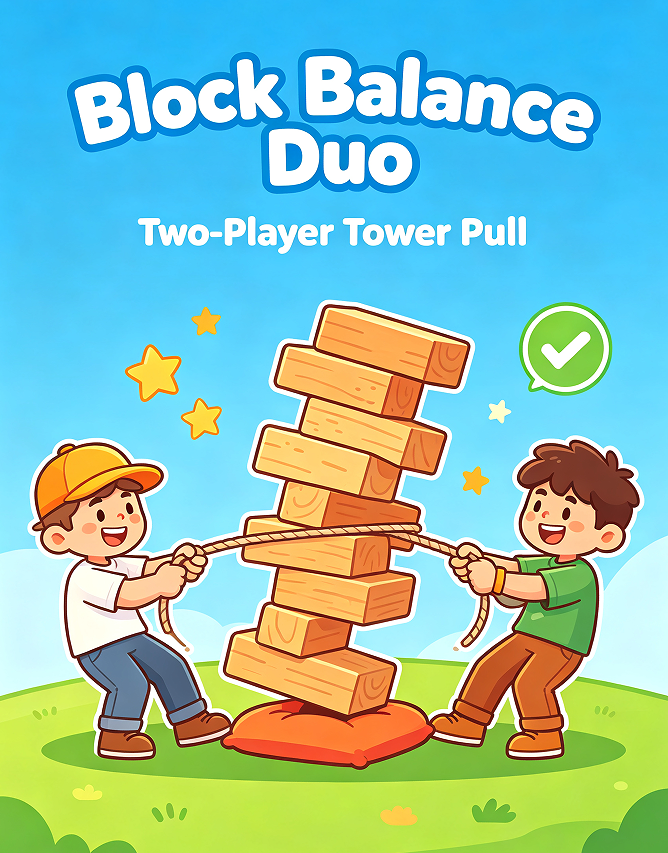 5.1 Block Balance Duo Two-Player Tower Pull - Image 1